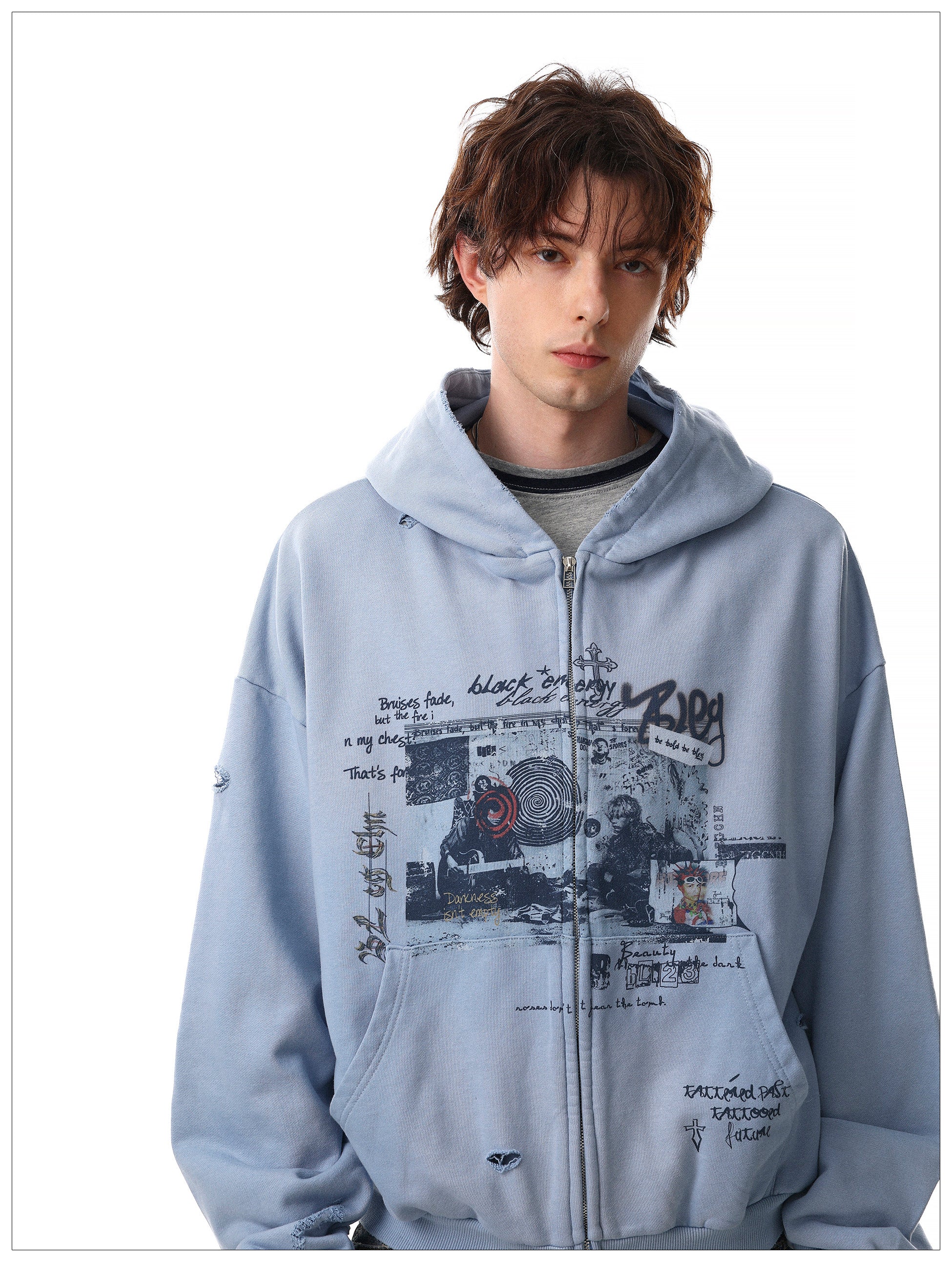 QS686B zip hoodie
