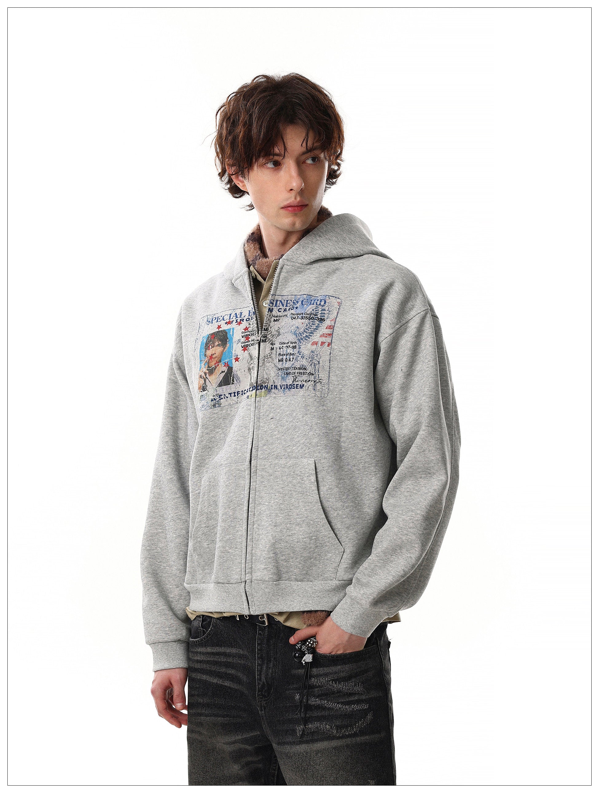 QS693B zip hoodie