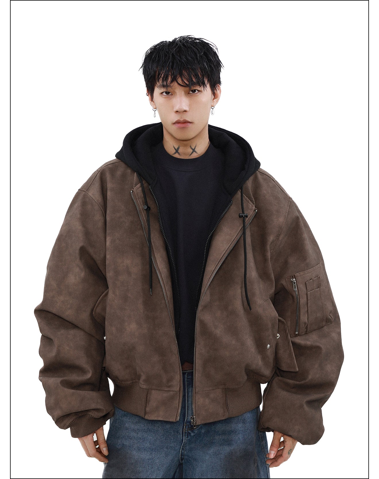 QS024B hoodie loose jacket