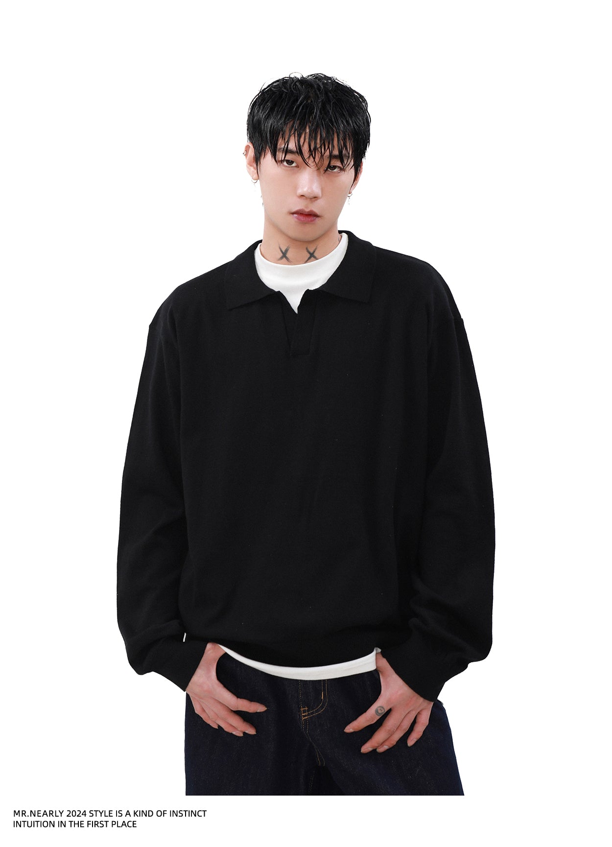 QS861A knit polo tops