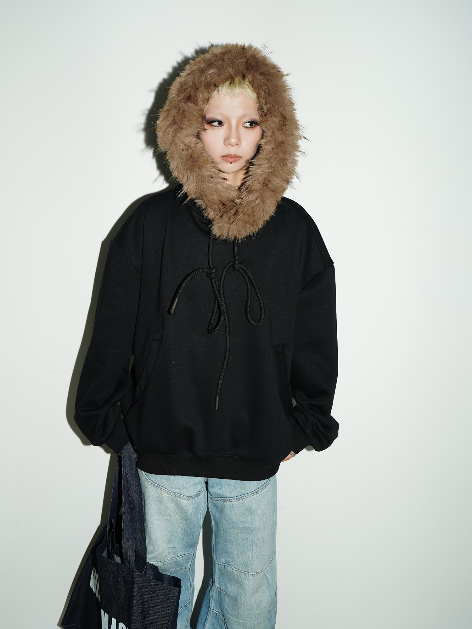 QS125B fur hoodie