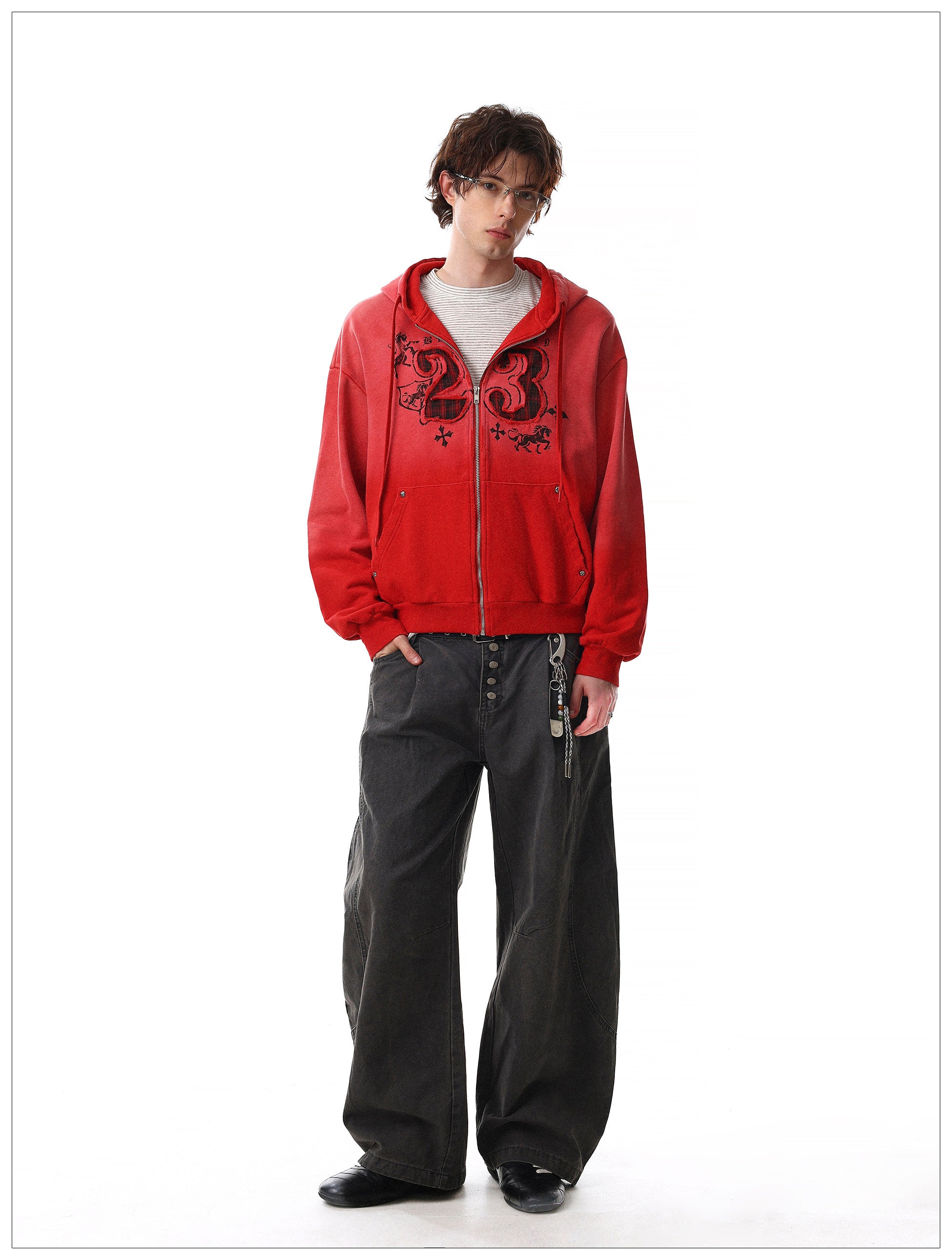 QS694B zip hoodie