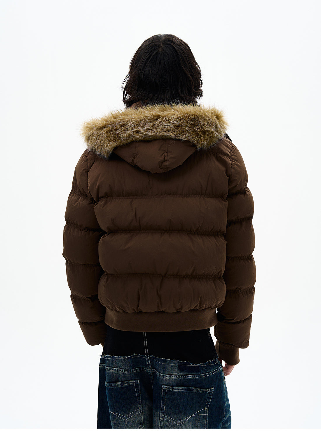 QS659B fur hoodie jacket