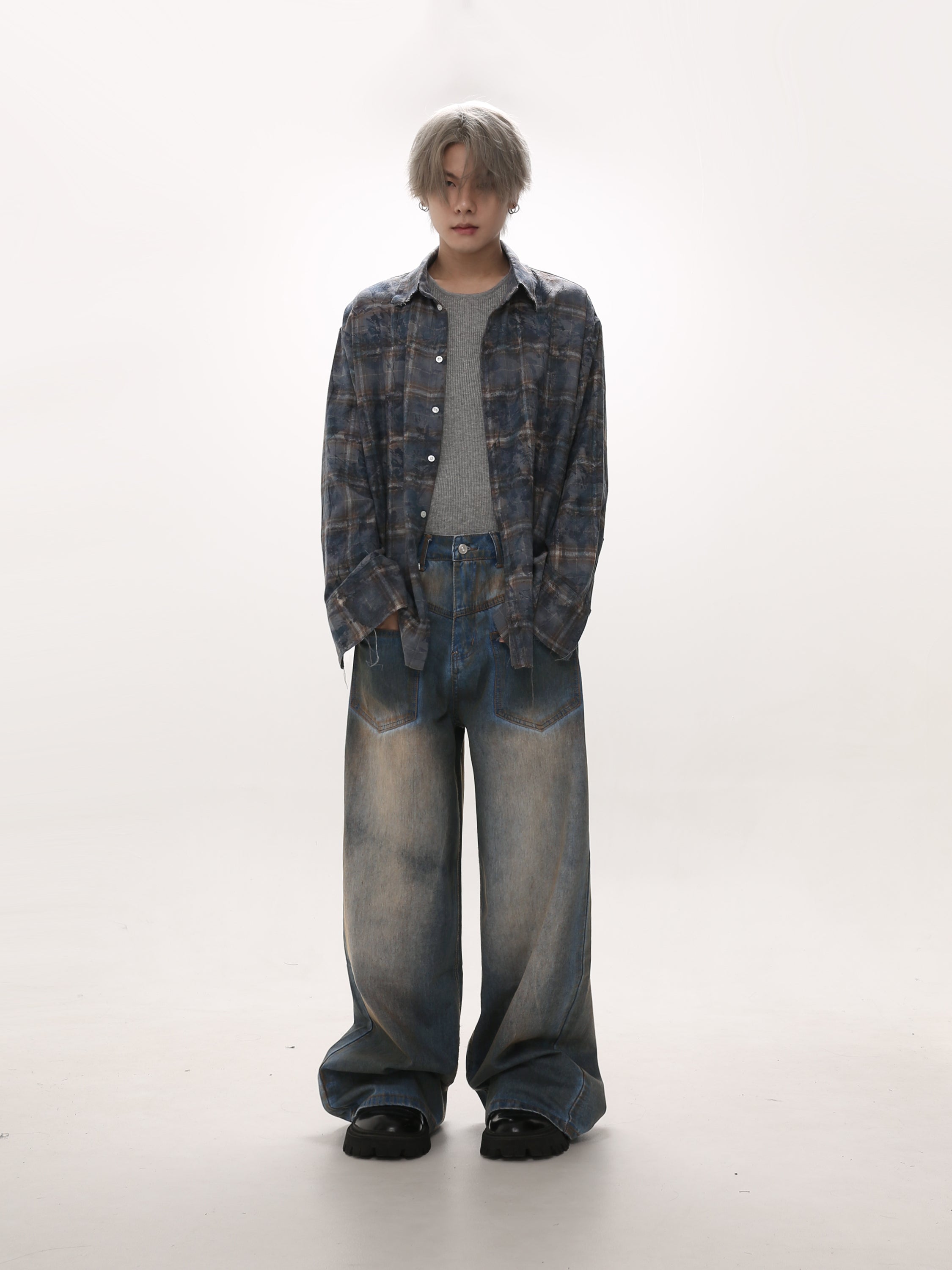 QS416A wash loose denim