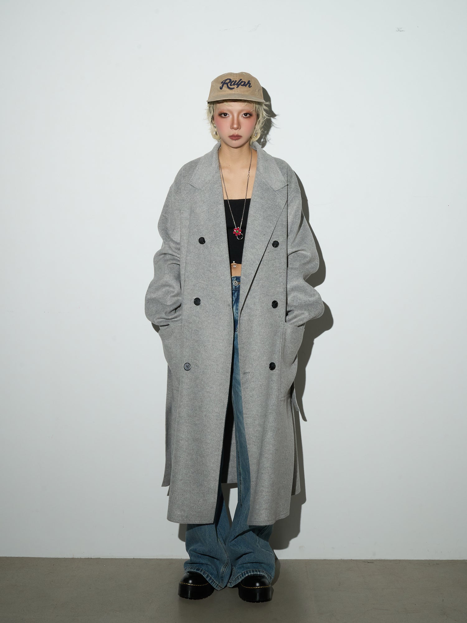 QS176B wool long coat