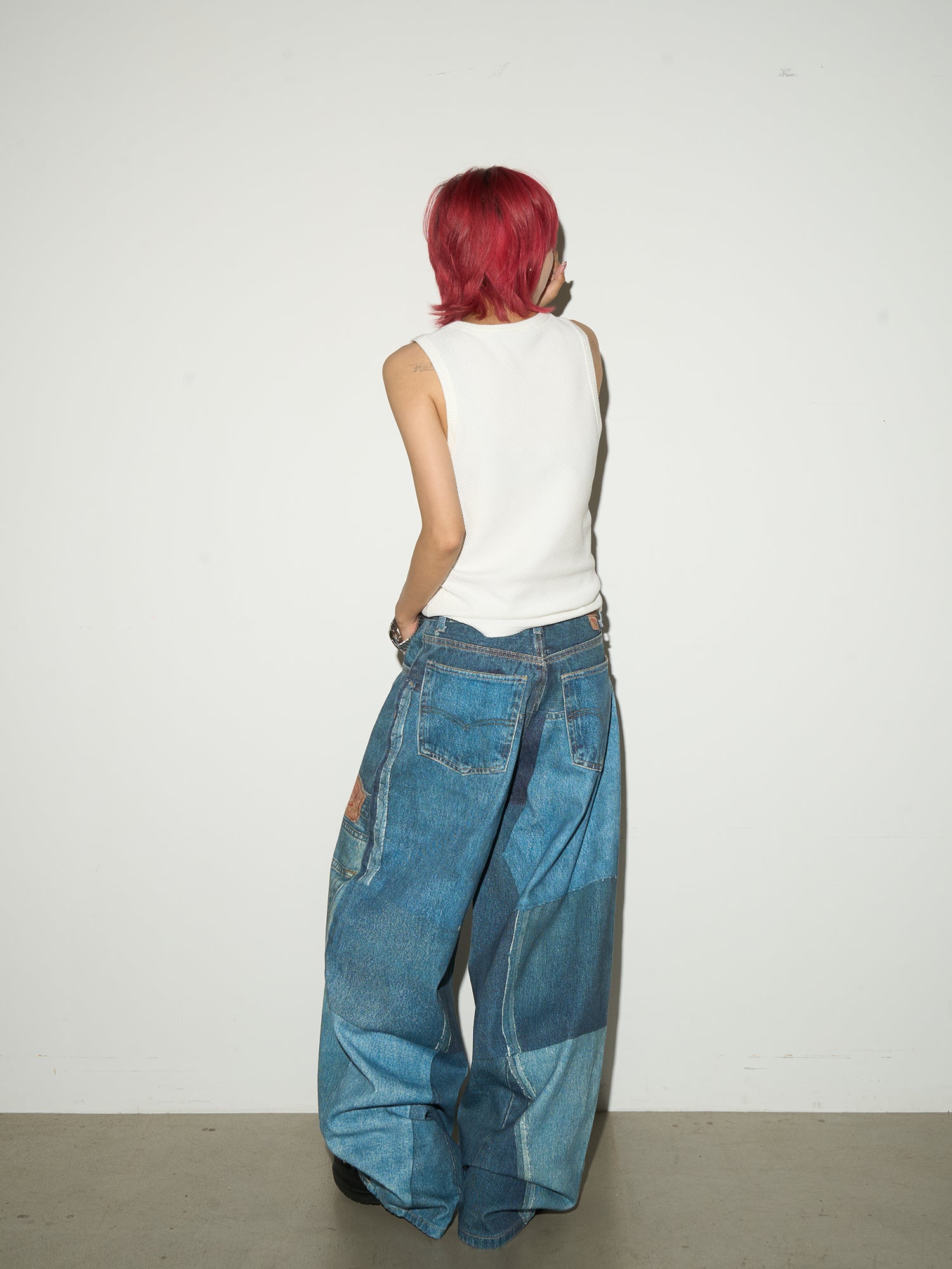 QS561B print denim