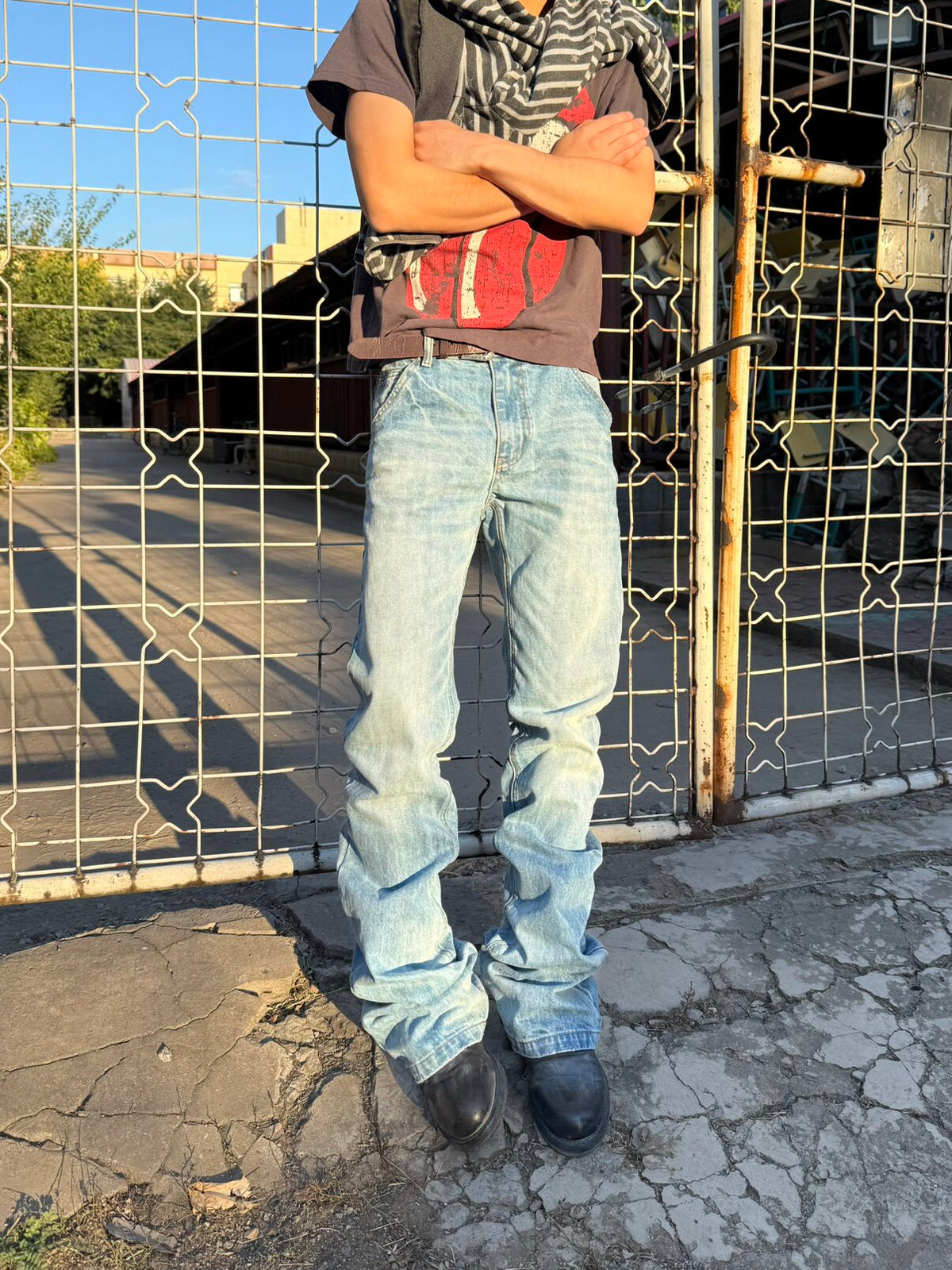 QS921B flare denim