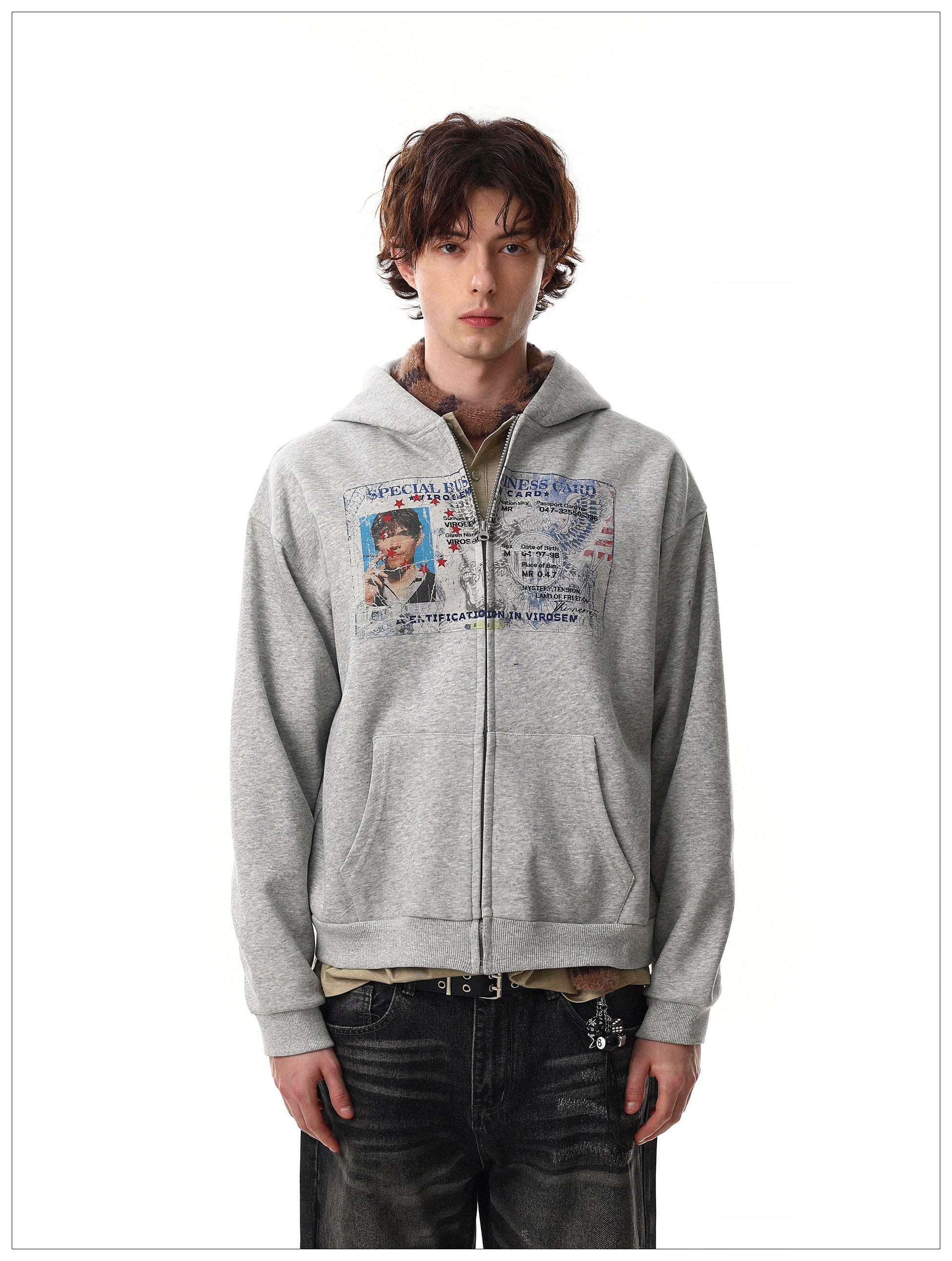 QS693B zip hoodie