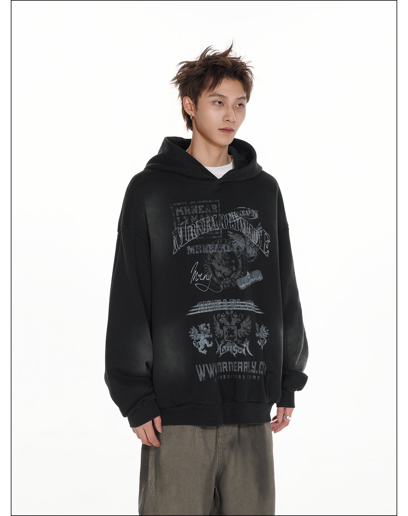 QS948A print hoodie