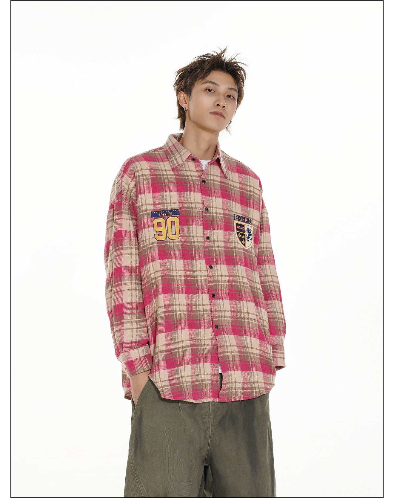 QS972A check shirts