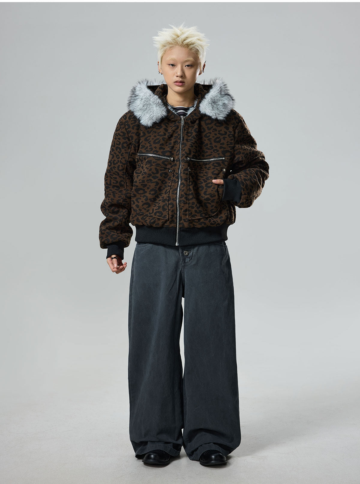 QS663B leopard jacket