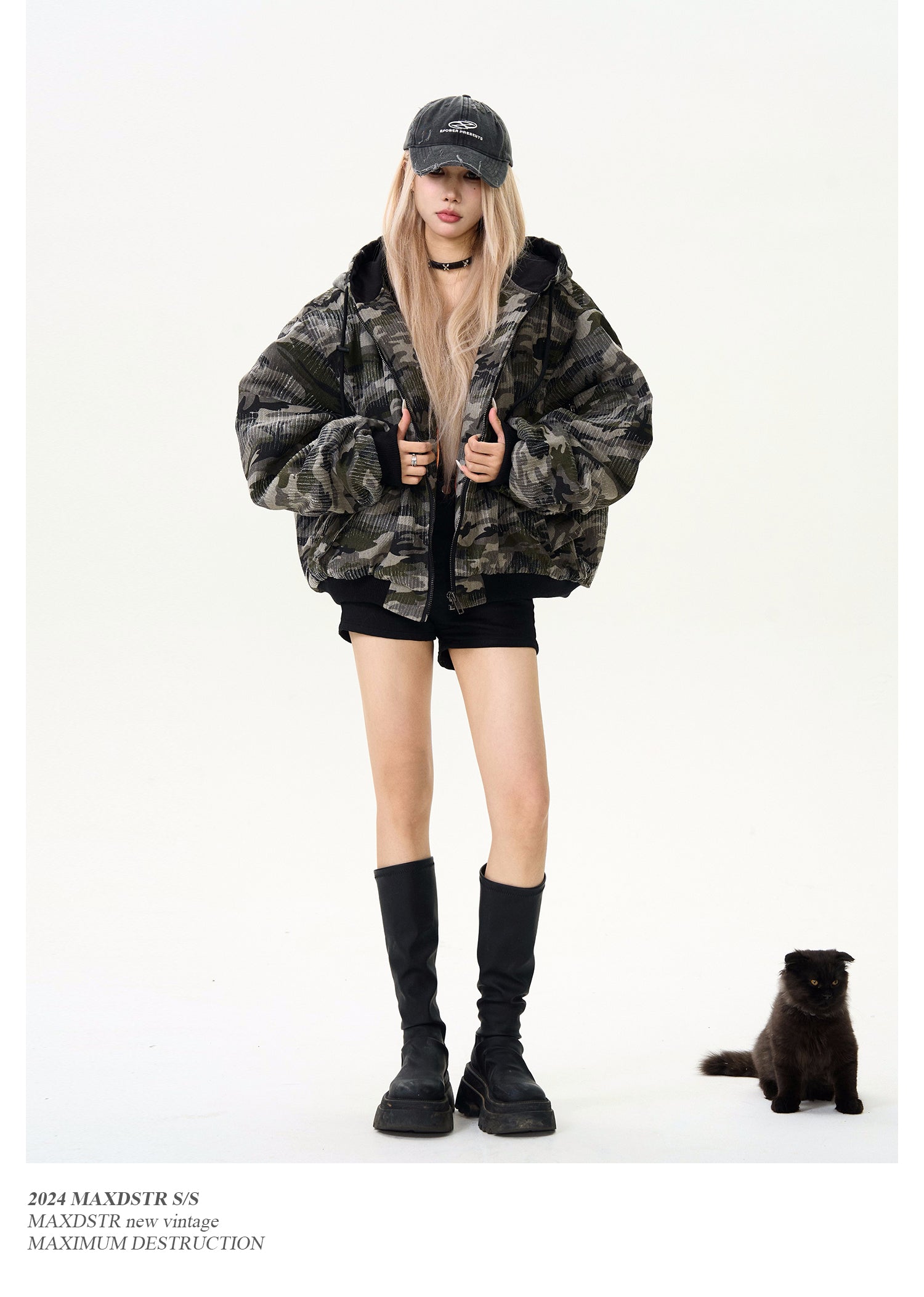 QS081B camouflage bomber jacket