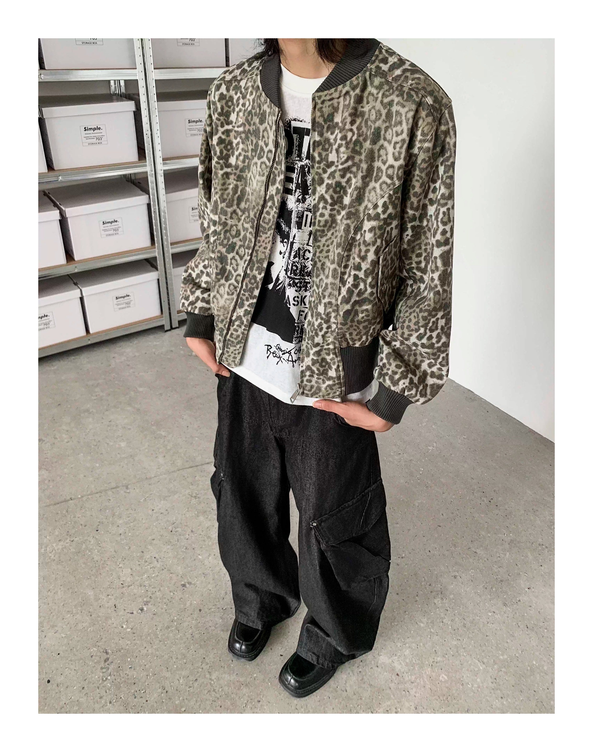 QS615B leopard jacket