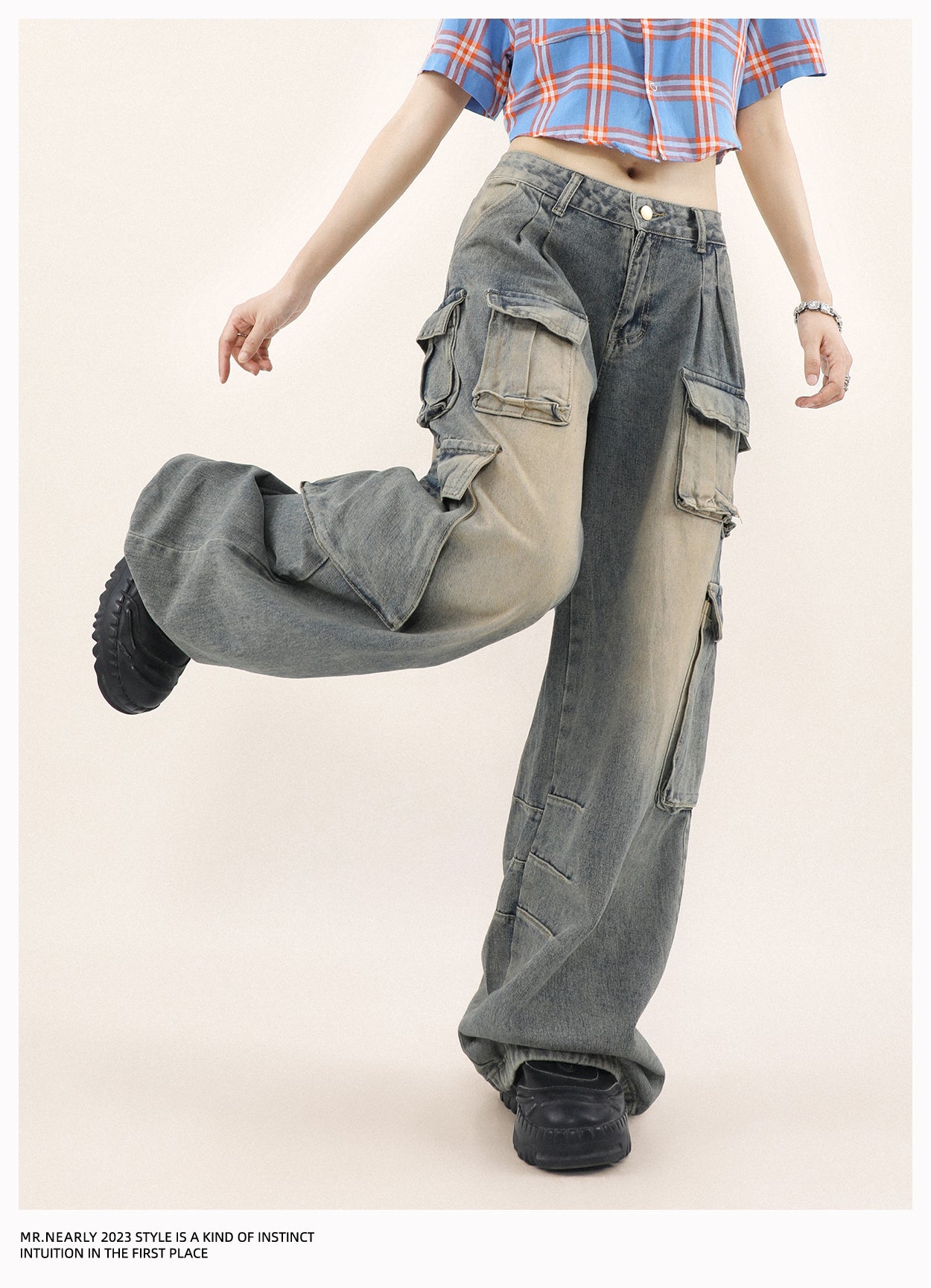 QS482A multi pocket pants