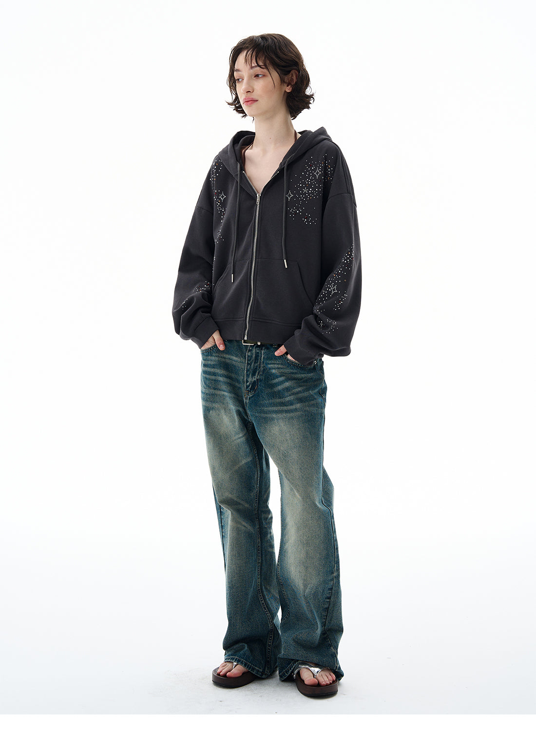 QS607B zip hoodie