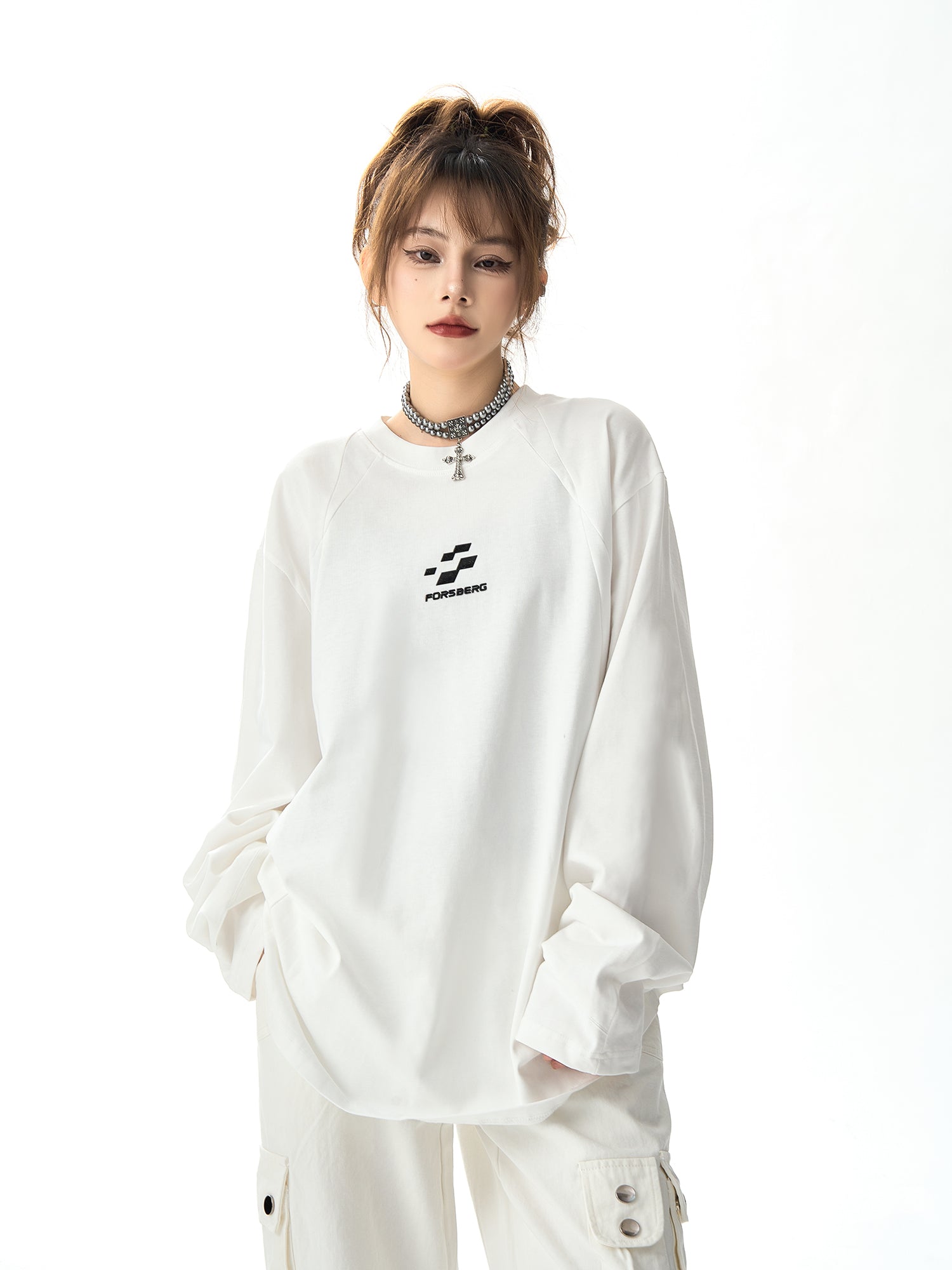 QS859A print L/S tee