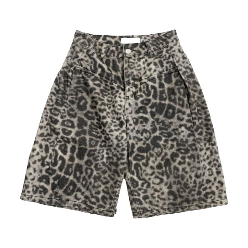 QS560B leopard shorts