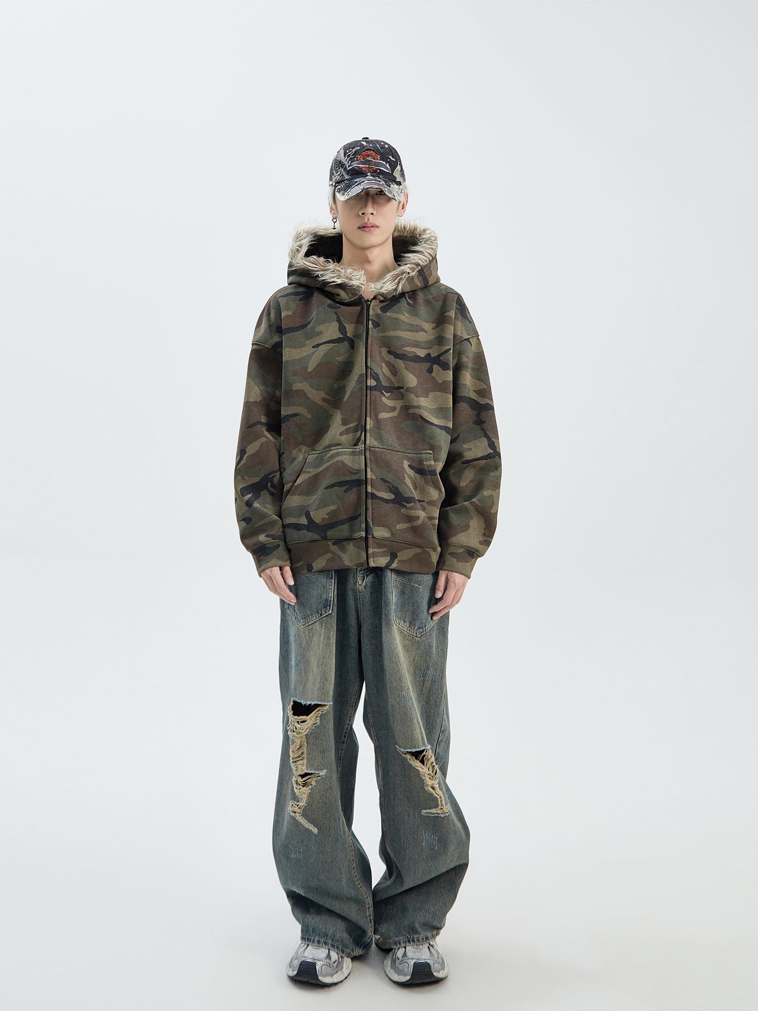 QS313B camouflage hoodie