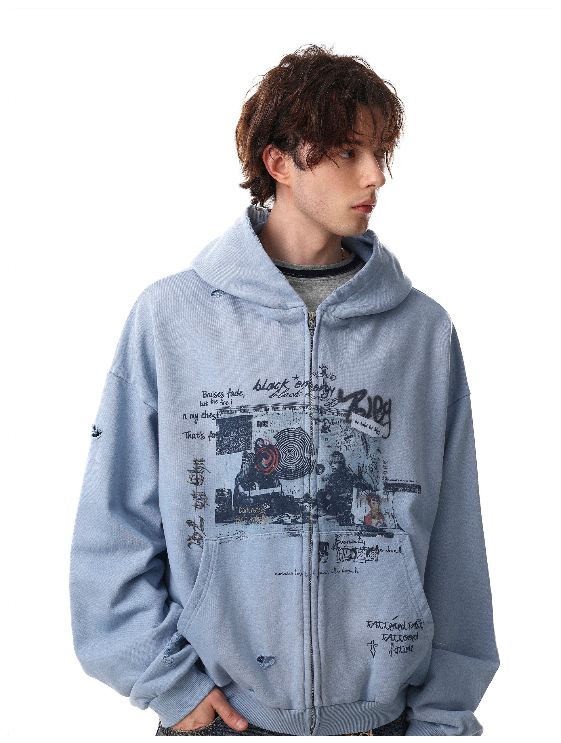 QS686B zip hoodie