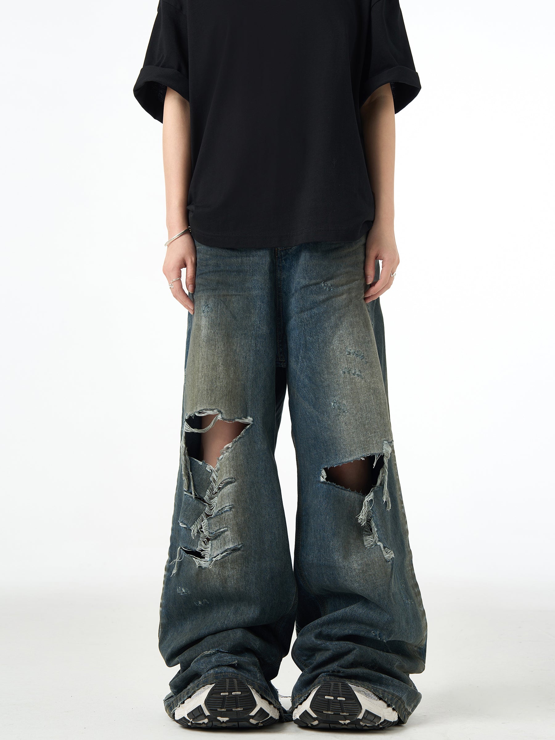 QS013B damage denim