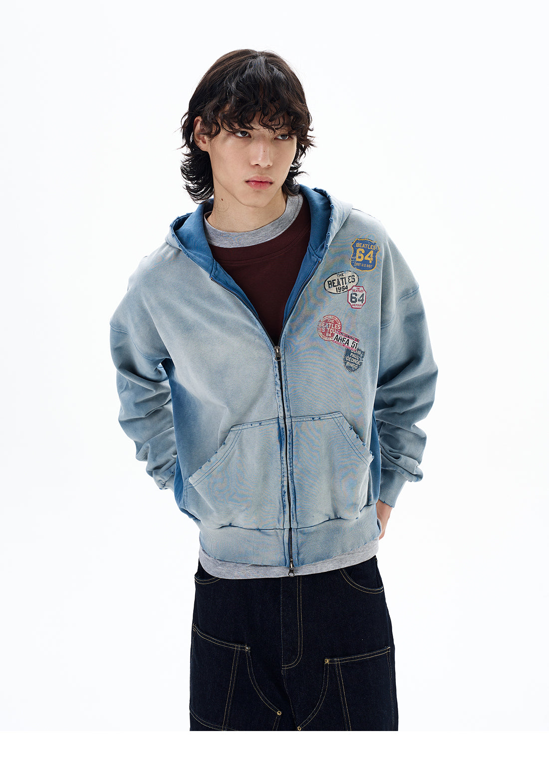 QS637B zip hoodie