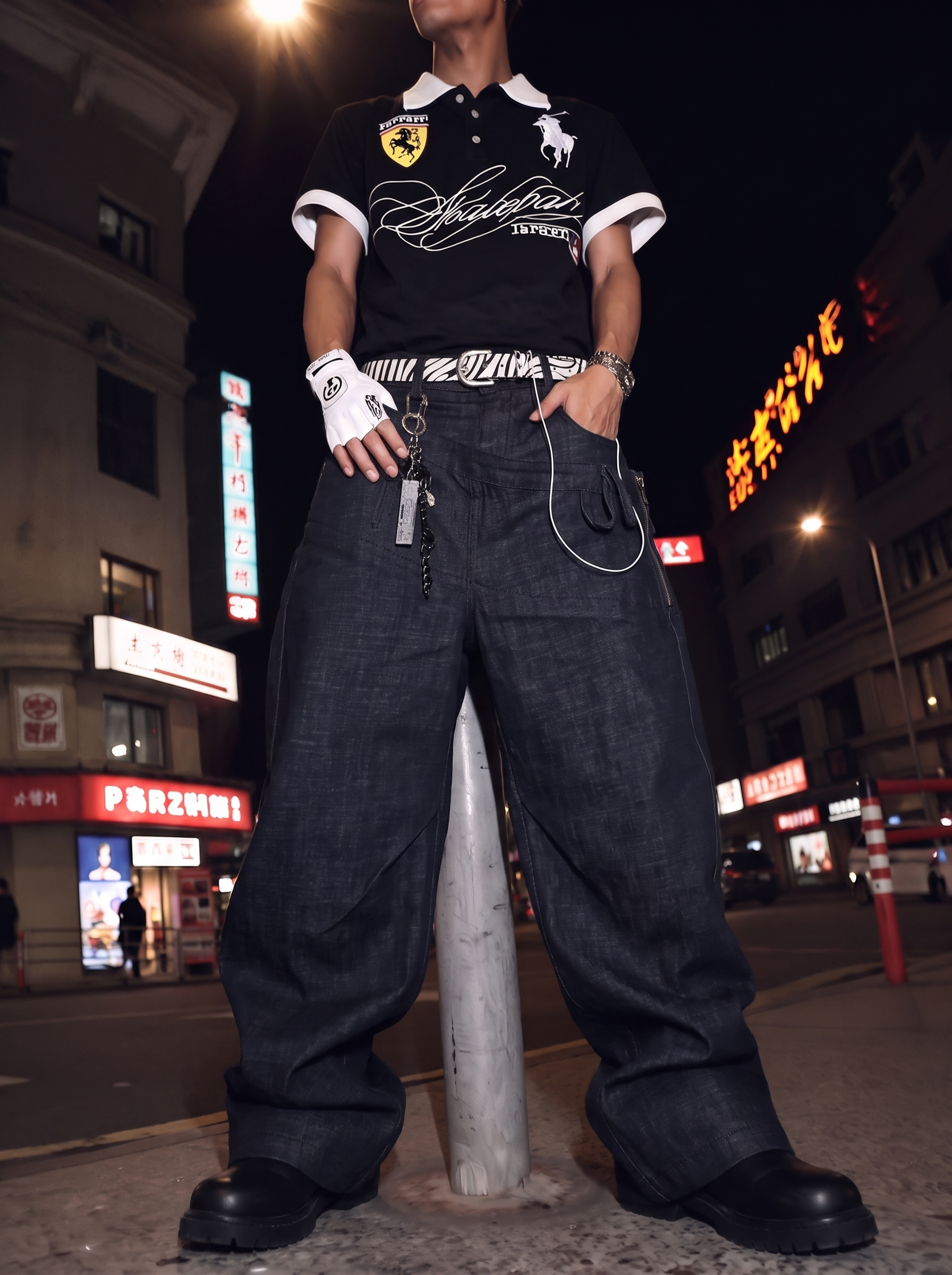 QS866B double waist denim