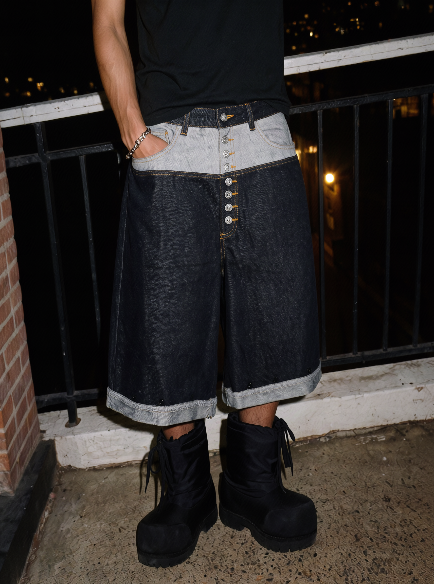 QS874B denim shorts