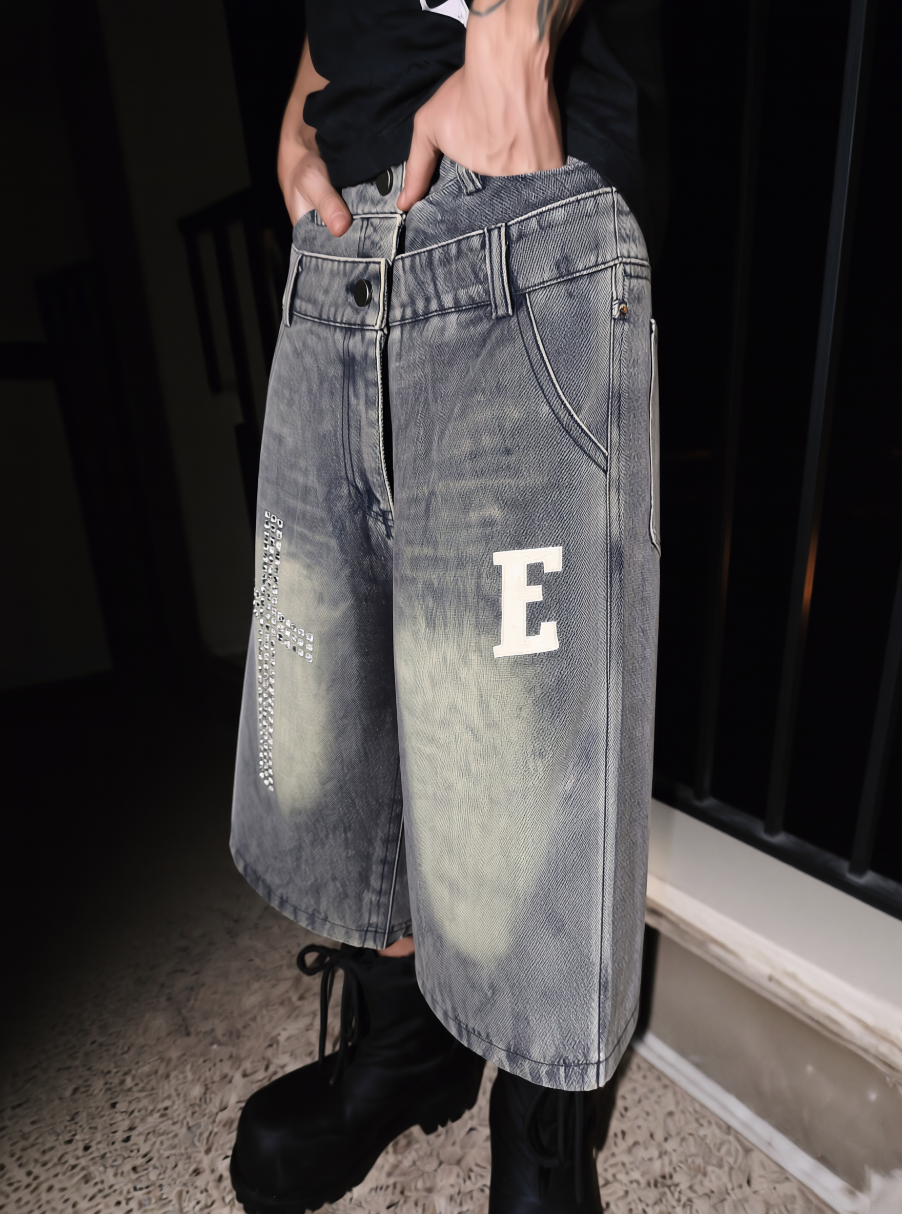 QS880B denim shorts