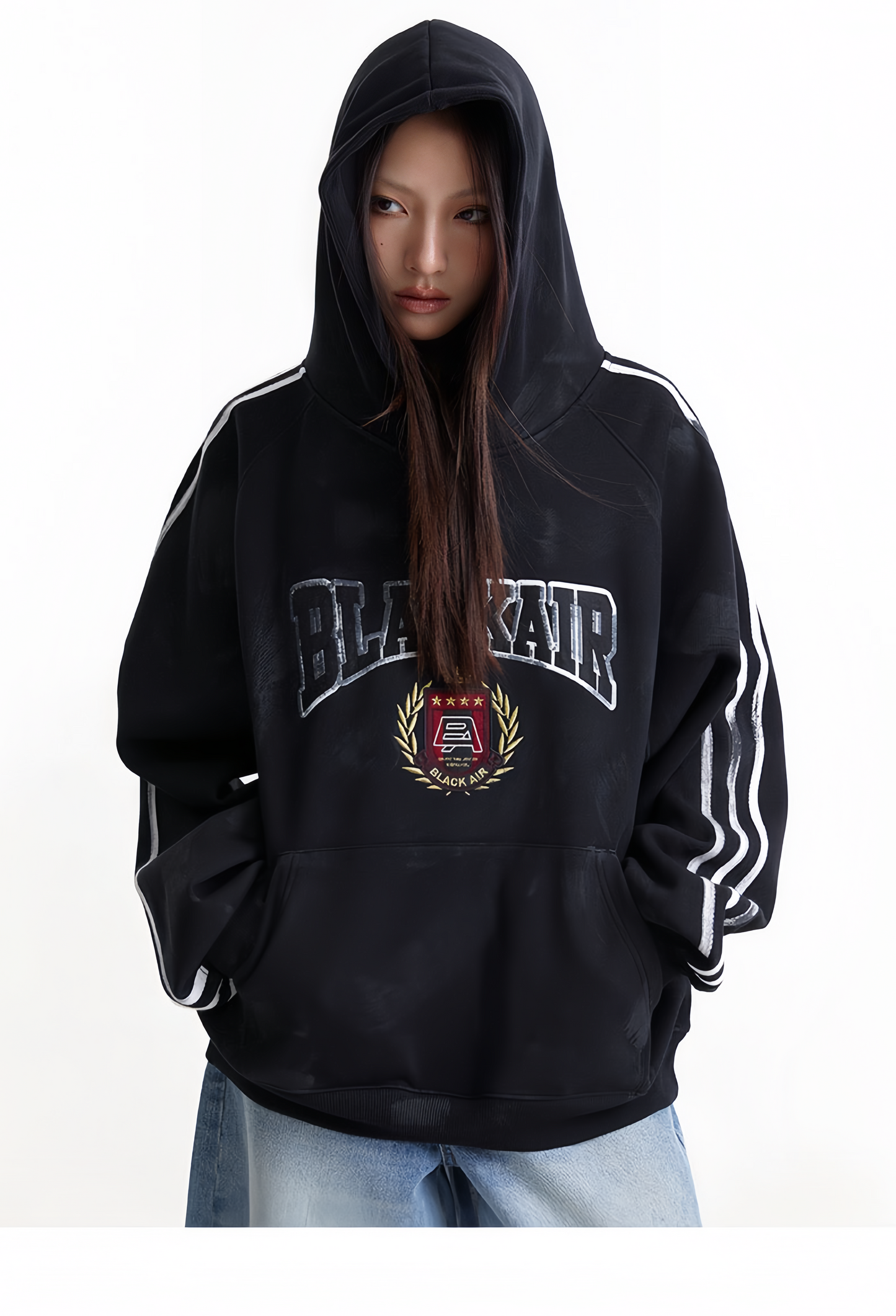 QS882A print hoodie