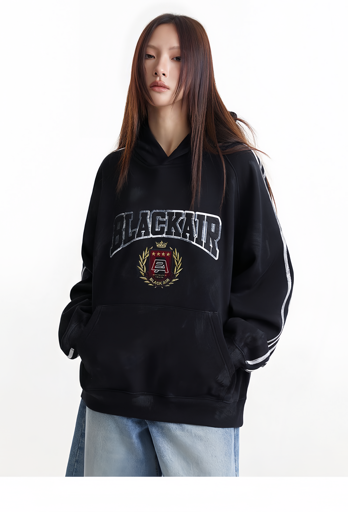 QS882A print hoodie