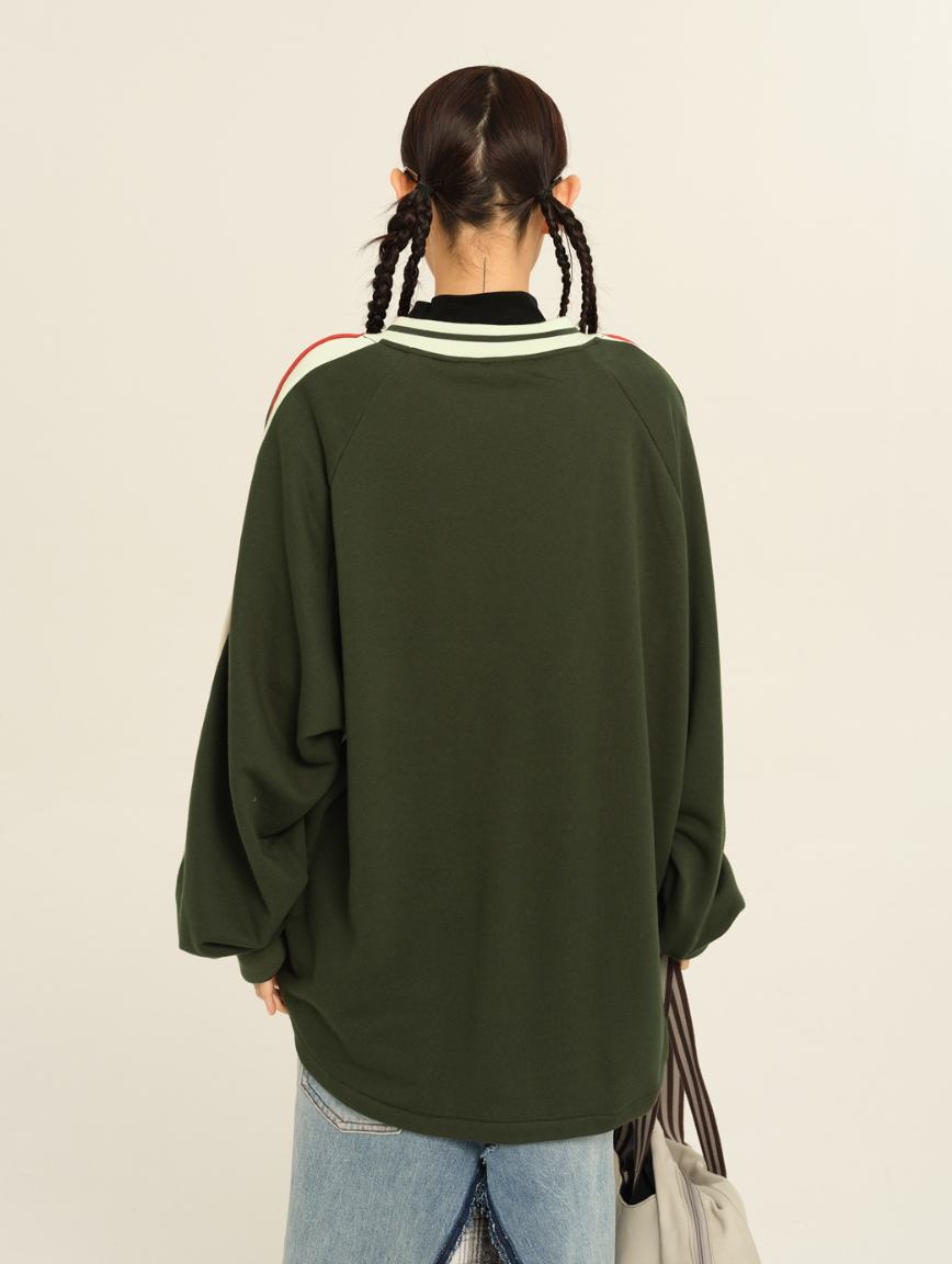 QS063 contrast sweater